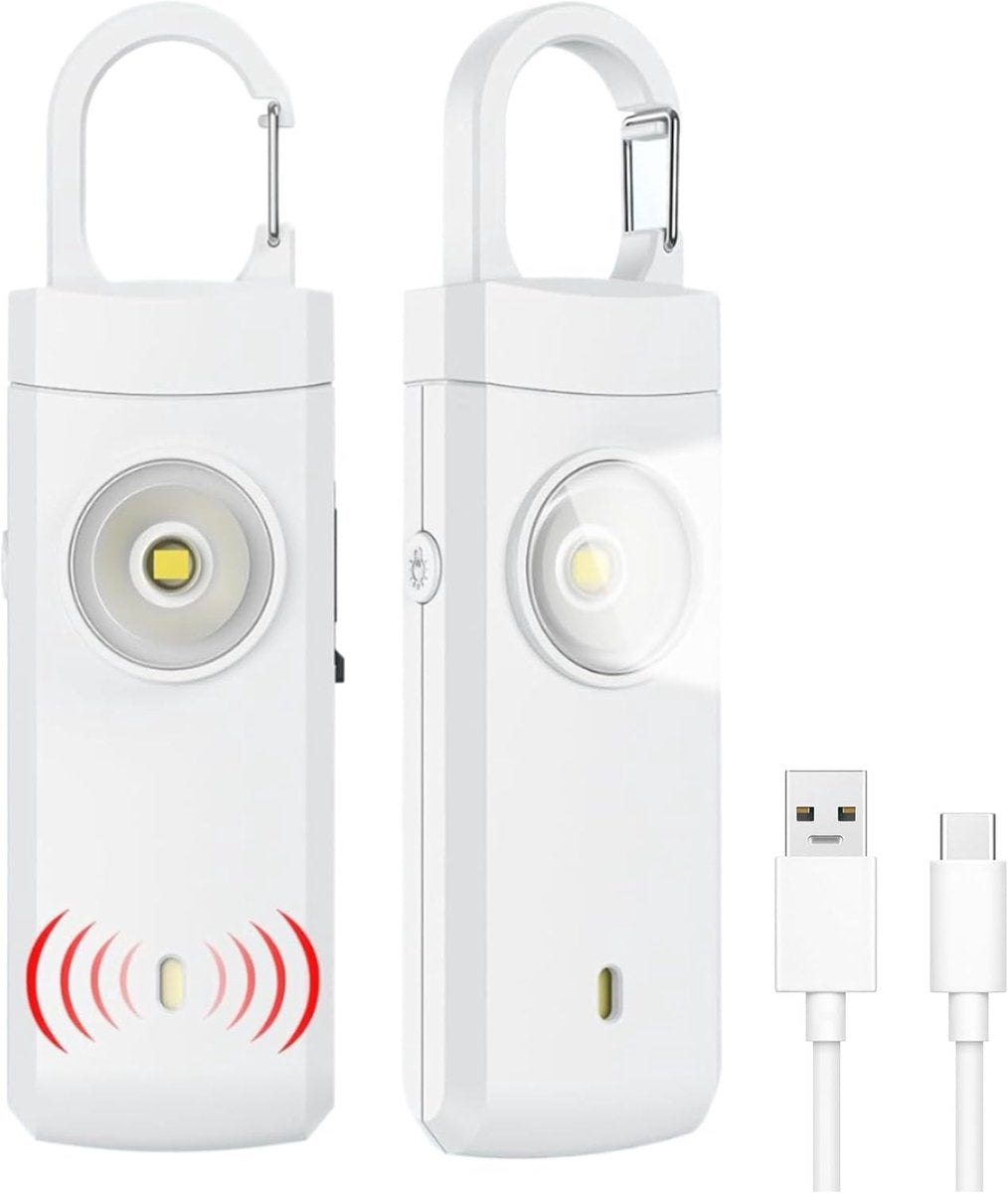 Personal Alarm - Powerful 130dB Sound and Flashing Light - Personal Security Alarm - Self-Defense Keychain - Personal Protection - Emergency Signal - Senior Alarm - Portable Security Alarm - Wit