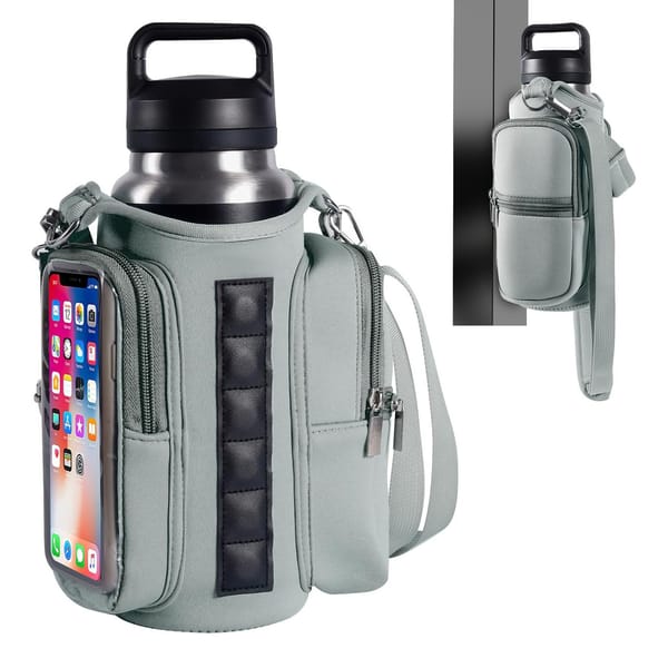 Magnetic Travel Water Bottle & Phone Safe Bag