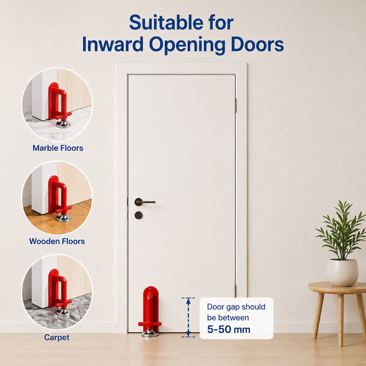 Portable Door Stopper for Travel Security