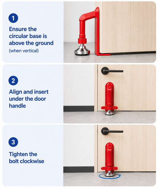 Portable Door Stopper for Travel Security