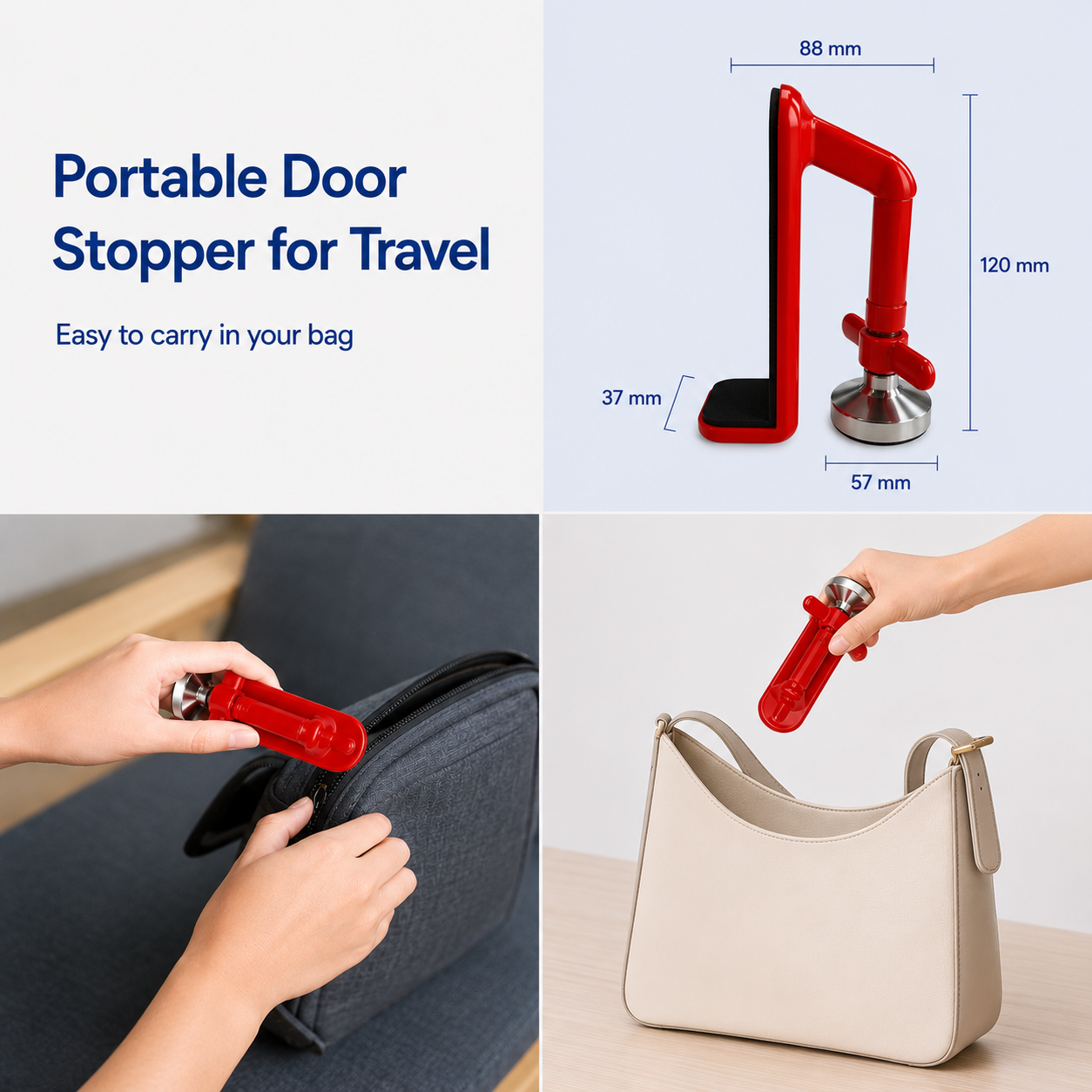 Portable Door Stopper for Travel Security