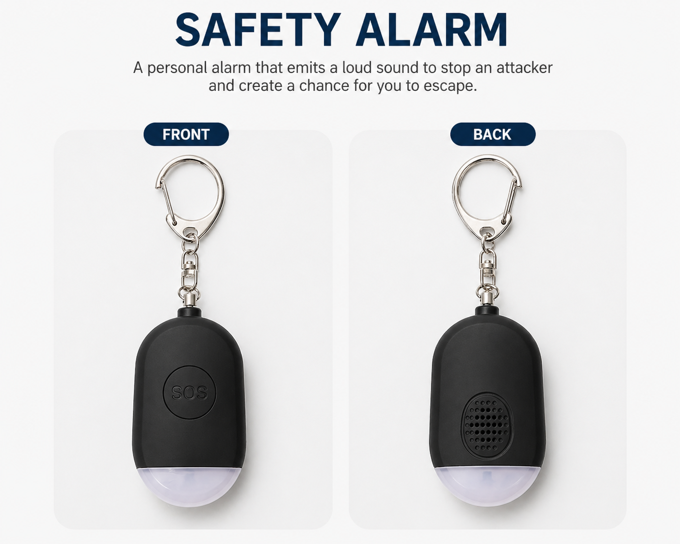 Compact Personal Security Alarm Keychain