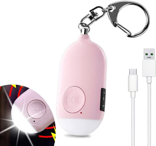 Rechargeable Mini Personal Alarm Keychain