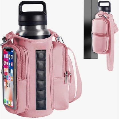 Magnetic Travel Water Bottle & Phone Safe Bag