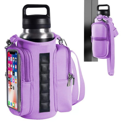 Magnetic Travel Water Bottle & Phone Safe Bag