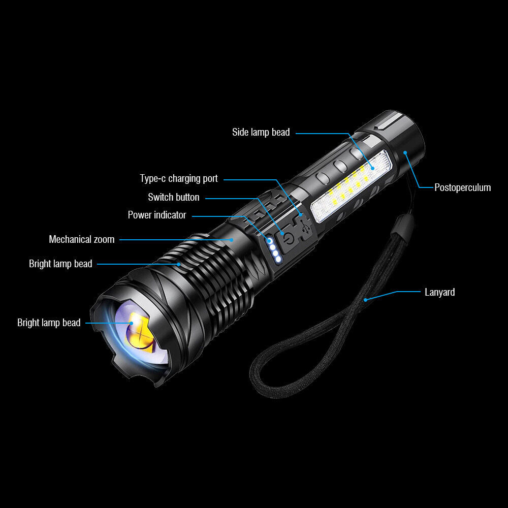 30W Super Bright Tactical Flashlight