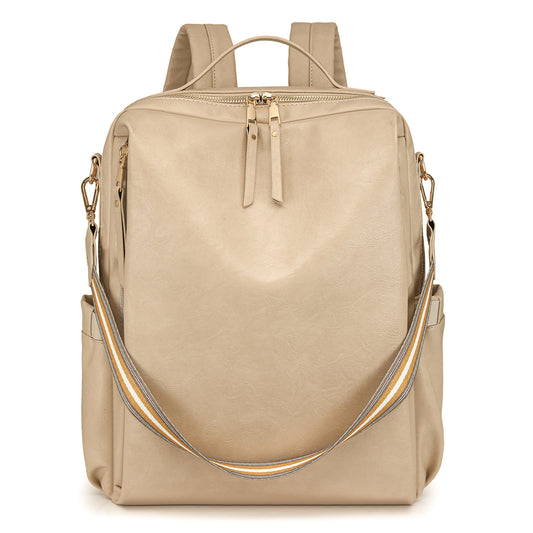 Vintage PU Leather Anti-Theft Backpack