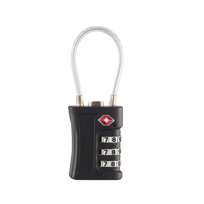TSA Approved Cable Combination Padlock - Black
