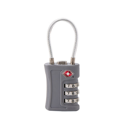 TSA Approved Cable Combination Padlock - Grey