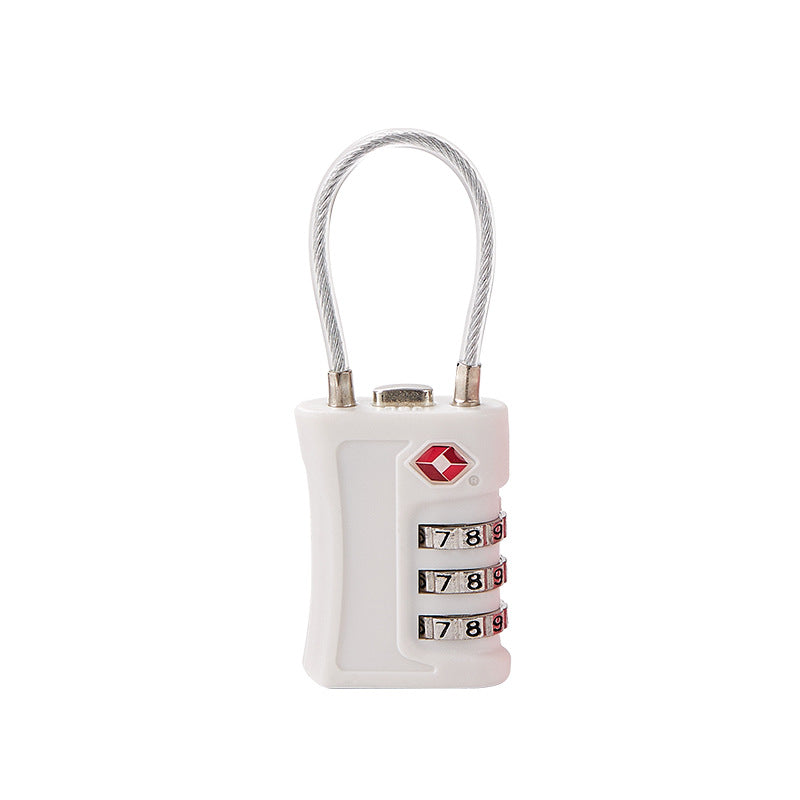 White TSA-Approved Combination Padlock